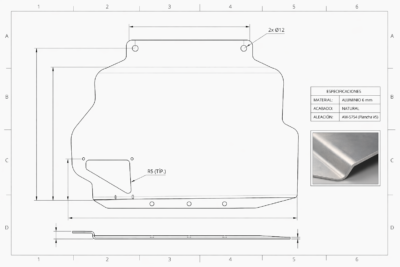 Cubre cárter Nissan Pathfinder R51 aluminio 6mm - Imagen 2