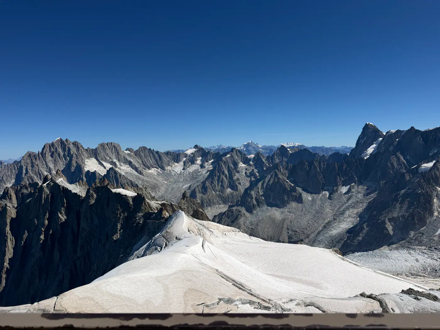 Panorámica del macizo del Mont Blanc durante la estancia en Chamonix